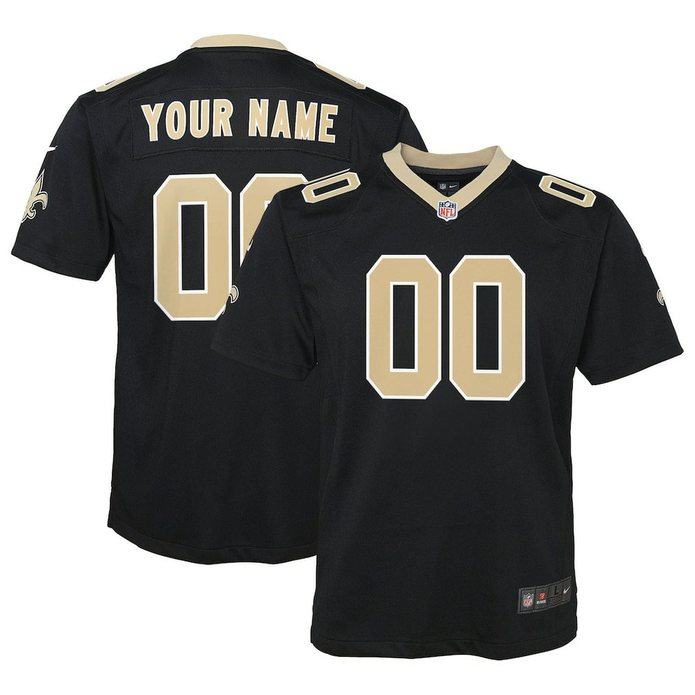 New Orleans Saints Youth Custom Game Jersey - Black | Nike discount