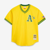 Rickey Henderson Athletics Authentic Batting Practice Jersey - Yellow | Mitchell & Ness