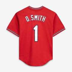Ozzie Smith St. Louis Cardinals Authentic Batting Practice Jersey - Scarlet | Mitchell & Ness