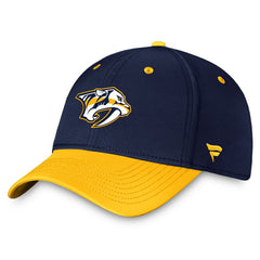 Nashville Predators Fanatics Authentic Pro Rink Two-Tone Flex Hat – Navy/Gold