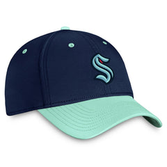Seattle Kraken Fanatics Authentic Pro Rink Two-Tone Flex Hat – Deep Sea Blue/Light Blue