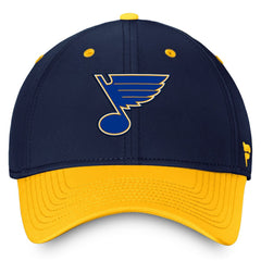 St. Louis Blues Fanatics Authentic Pro Rink Two-Tone Flex Hat – Navy/Gold