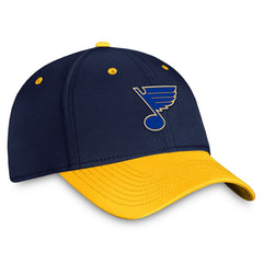 St. Louis Blues Fanatics Authentic Pro Rink Two-Tone Flex Hat – Navy/Gold
