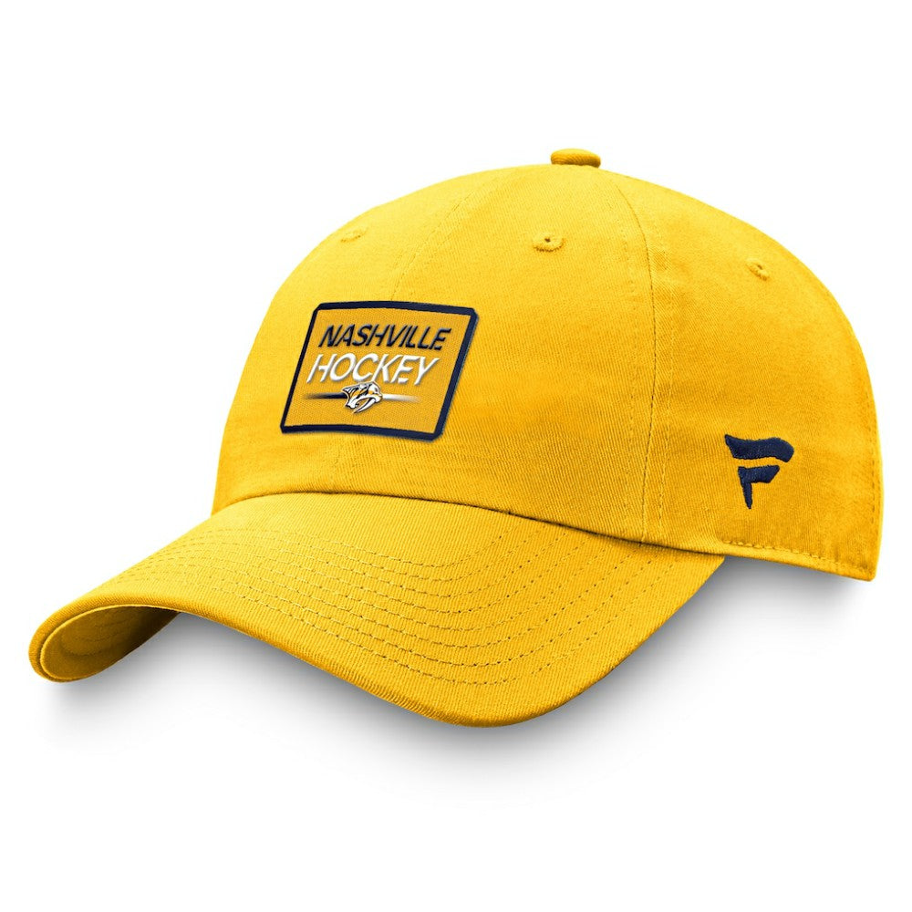 Nashville Predators Fanatics Authentic Pro Prime Adjustable Hat – Gold