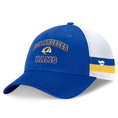 Los Angeles Rams Fundamentals Side Stripe Trucker Adjustable Hat - Royal/White sale