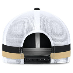 New Orleans Saints Fundamentals Side Stripe Trucker Adjustable Hat - Black/White cheap