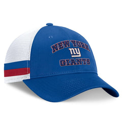 New York Giants Fundamentals Side Stripe Trucker Adjustable Hat - Royal/White discount
