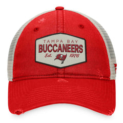 Tampa Bay Buccaneers Heritage Patch Trucker Adjustable Hat - Red/Natural sale
