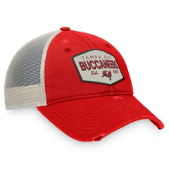 Tampa Bay Buccaneers Heritage Patch Trucker Adjustable Hat - Red/Natural sale