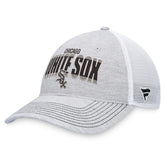 Chicago White Sox Logo Trucker Adjustable Hat - Heather Gray/White