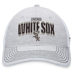 Chicago White Sox Logo Trucker Adjustable Hat - Heather Gray/White