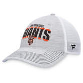 San Francisco Giants Logo Trucker Adjustable Hat - Heather Gray/White