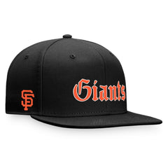 San Francisco Giants Gothic Script Fitted Hat - Black