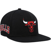 Chicago Bulls Side Core 2.0 Snapback Hat - Black | Mitchell & Ness discount