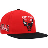 Chicago Bulls Side Core 2.0 Snapback Hat - Red/Black | Mitchell & Ness outlet