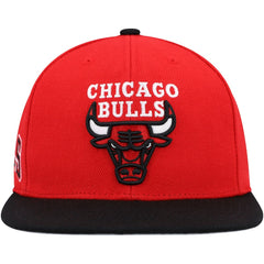 Chicago Bulls Side Core 2.0 Snapback Hat - Red/Black | Mitchell & Ness outlet
