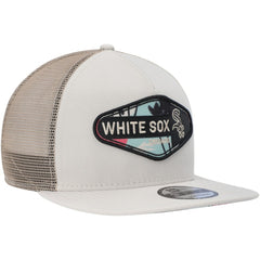 Chicago White Sox Retro Beachin' Patch A-Frame Trucker 9FIFTY Snapback Hat - Natural | New Era