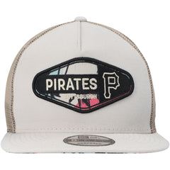 Pittsburgh Pirates Retro Beachin' Patch A-Frame Trucker 9FIFTY Snapback Hat - Natural | New Era