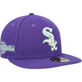 Chicago White Sox Lime Side Patch 59FIFTY Fitted Hat - Purple | New Era