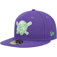 Pittsburgh Pirates Lime Side Patch 59FIFTY Fitted Hat - Purple | New Era