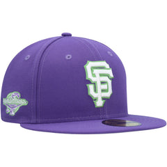 San Francisco Giants Lime Side Patch 59FIFTY Fitted Hat - Purple | New Era