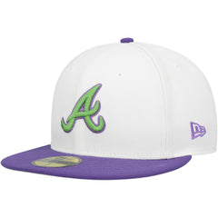 Atlanta Braves Side Patch 59FIFTY Fitted Hat - White | New Era