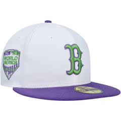 Boston Red Sox Side Patch 59FIFTY Fitted Hat - White | New Era