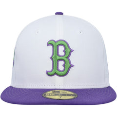 Boston Red Sox Side Patch 59FIFTY Fitted Hat - White | New Era