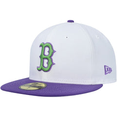Boston Red Sox Side Patch 59FIFTY Fitted Hat - White | New Era