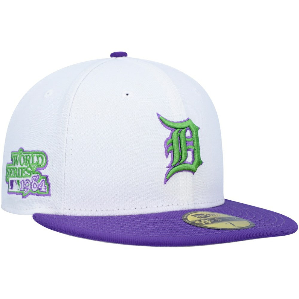 Detroit Tigers 1984 World Series Side Patch 59FIFTY Fitted Hat - White | New Era