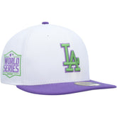Los Angeles Dodgers 2020 World Series Side Patch 59FIFTY Fitted Hat - White | New Era