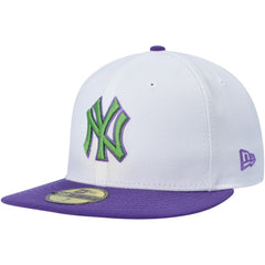 New York Yankees Side Patch 59FIFTY Fitted Hat - White | New Era