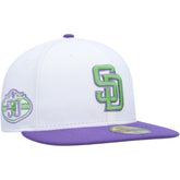 San Diego Padres 50th Anniversary Side Patch 59FIFTY Fitted Hat - White | New Era