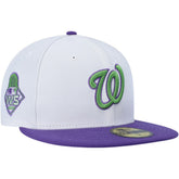 Washington Nationals Side Patch 59FIFTY Fitted Hat - White | New Era