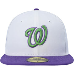 Washington Nationals Side Patch 59FIFTY Fitted Hat - White | New Era