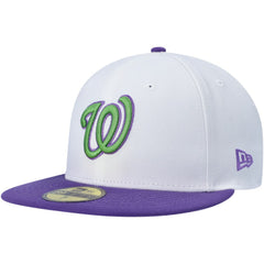 Washington Nationals Side Patch 59FIFTY Fitted Hat - White | New Era