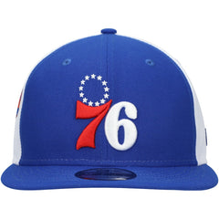 Philadelphia 76ers Pop Panels 9FIFTY Snapback Hat - Royal | New Era discount