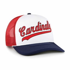 St. Louis Cardinals Foam Front Script Trucker Snapback Hat - White | 47 brand