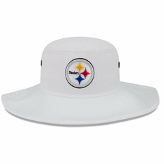 Pittsburgh Steelers New Era 2023 NFL Training Camp Panama Bucket Hat - White discount