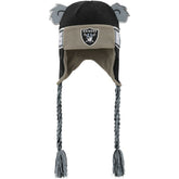 Las Vegas Raiders Youth Wordmark Ears Trooper Knit Hat - Black on sale