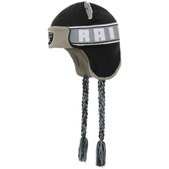 Las Vegas Raiders Youth Wordmark Ears Trooper Knit Hat - Black on sale