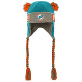 Miami Dolphins Youth Wordmark Ears Trooper Knit Hat - Aqua cheap