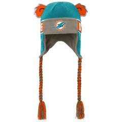 Miami Dolphins Youth Wordmark Ears Trooper Knit Hat - Aqua cheap