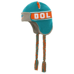 Miami Dolphins Youth Wordmark Ears Trooper Knit Hat - Aqua cheap