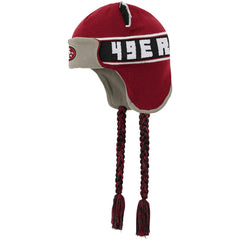 San Francisco 49ers Youth Wordmark Ears Trooper Knit Hat - Scarlet cheap