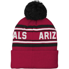 Arizona Cardinals Youth Jacquard Cuffed Knit Hat with Pom - Cardinal cheap