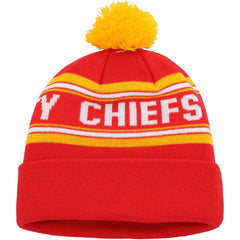 Kansas City Chiefs Youth Jacquard Cuffed Knit Hat with Pom - Red sale