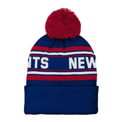 New York Giants Preschool Jacquard Cuffed Knit Hat with Pom - Royal cheap