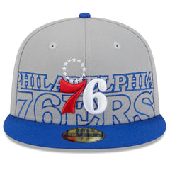 Philadelphia 76ers 2023 NBA Draft Two-Tone 59FIFTY Fitted Hat - Gray/Royal | New Era online