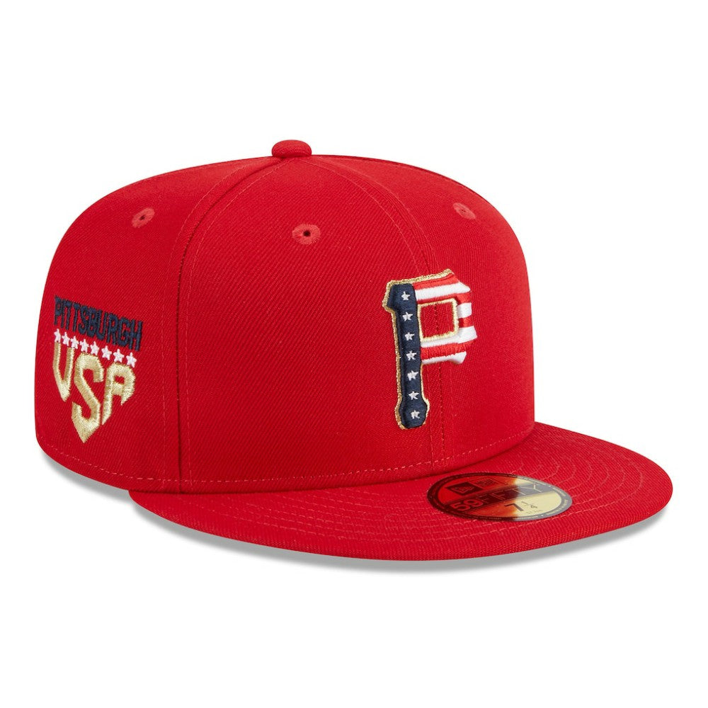 Pittsburgh Pirates 2023 Fourth of July 59FIFTY Fitted Hat - Red | New Era